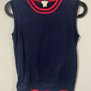 J. Crew top
Color: Blue and red
Size: XS
